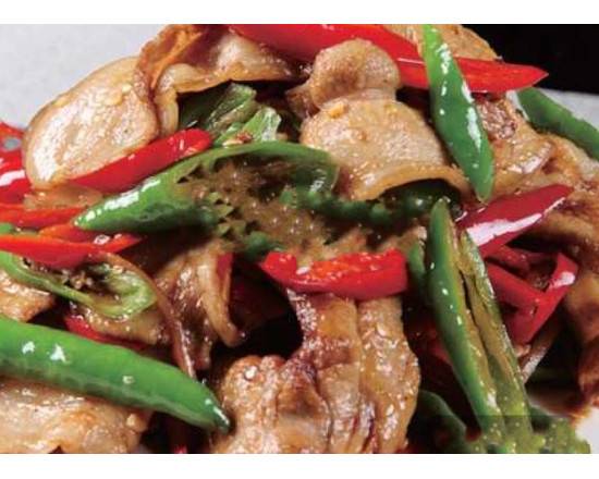 Sauteed Sliced Pork in Country Style 农家小炒肉